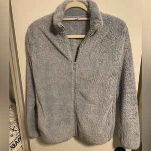 Blue Uniqlo fluffy Fleece Jacket
